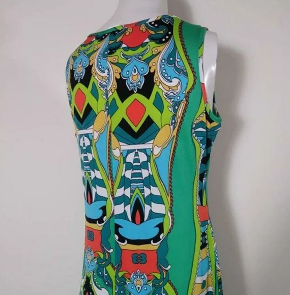 Vintage Pucci Print inspo Style 90s psychedelic mod Bold dress - Picture 8 of 8
